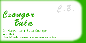 csongor bula business card